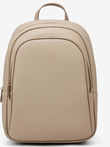 Zaino 'Zaino Donna Vegan Leather con Zip e Tasche - Diana & Co Firenze' di Diana&Co. in beige: frontale