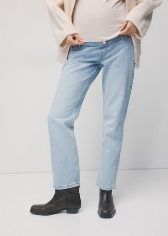 MANGO Loose fit Jeans 'Straimum' in Blue: front
