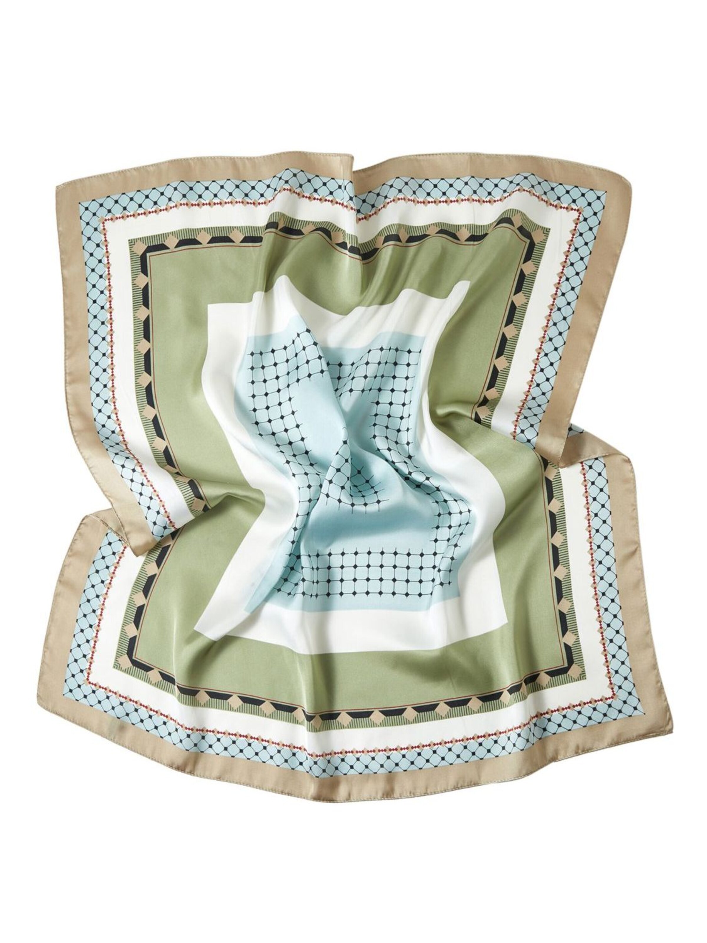 alberto cabale Scarf 'Petit carré de Soie Mixpoint Cléo' in Blue: front