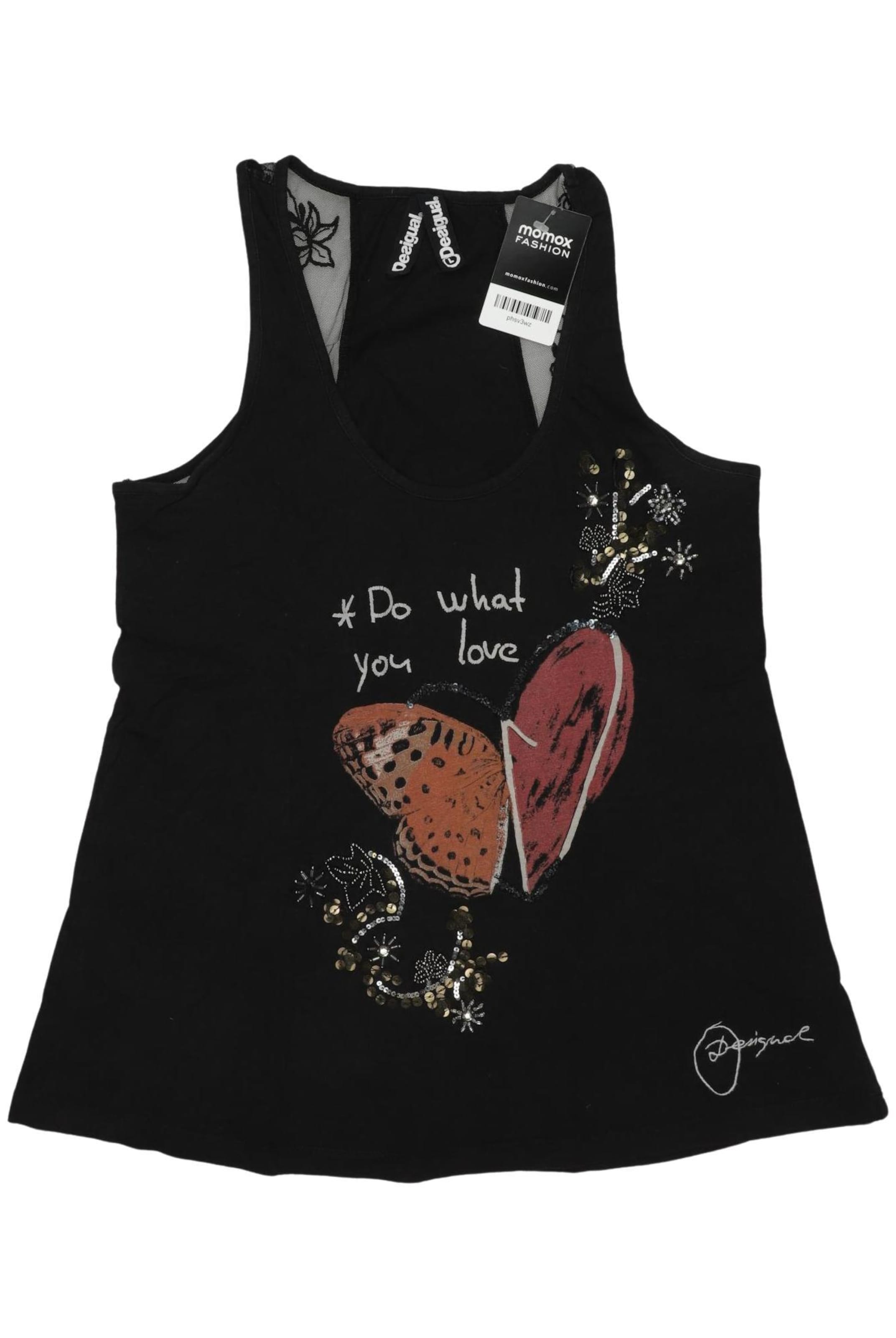 Desigual Top L in Schwarz: Vorderseite