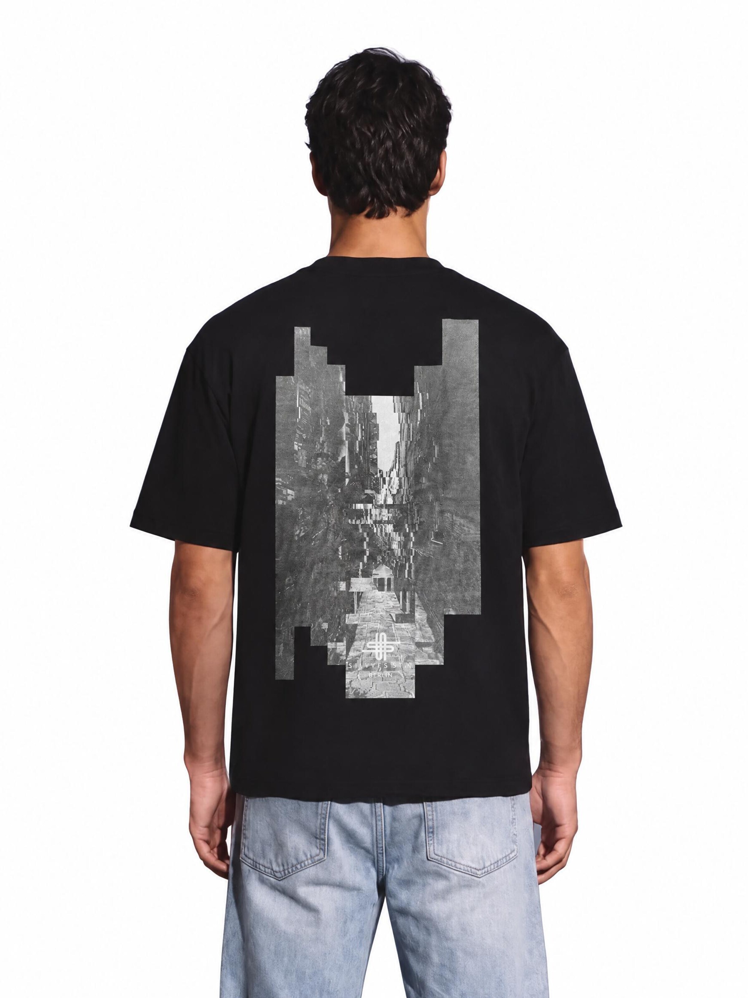 Silverstein Official Shirt 'Silverstein-Official OVERSIZE T-SHIRT SCHWARZ BERLIN AFTER DARK TEE'‌‌‌‌‌‌‌‌‌‌ in Schwarz: Vorderseite
