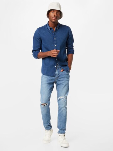 SELECTED HOMME - Slim Fit Camisa 'JOE' em azul