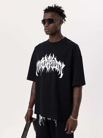 Tricou 'Gaura' de la VAMOS CLO pe negru