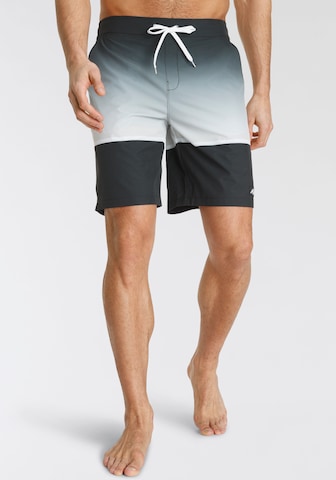 F2 Board Shorts in Black: front