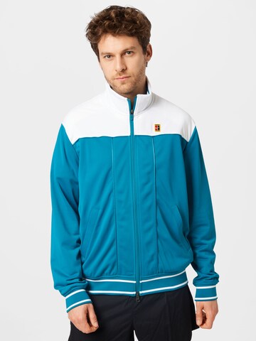 NIKE Athletic Jacket in Blue: front