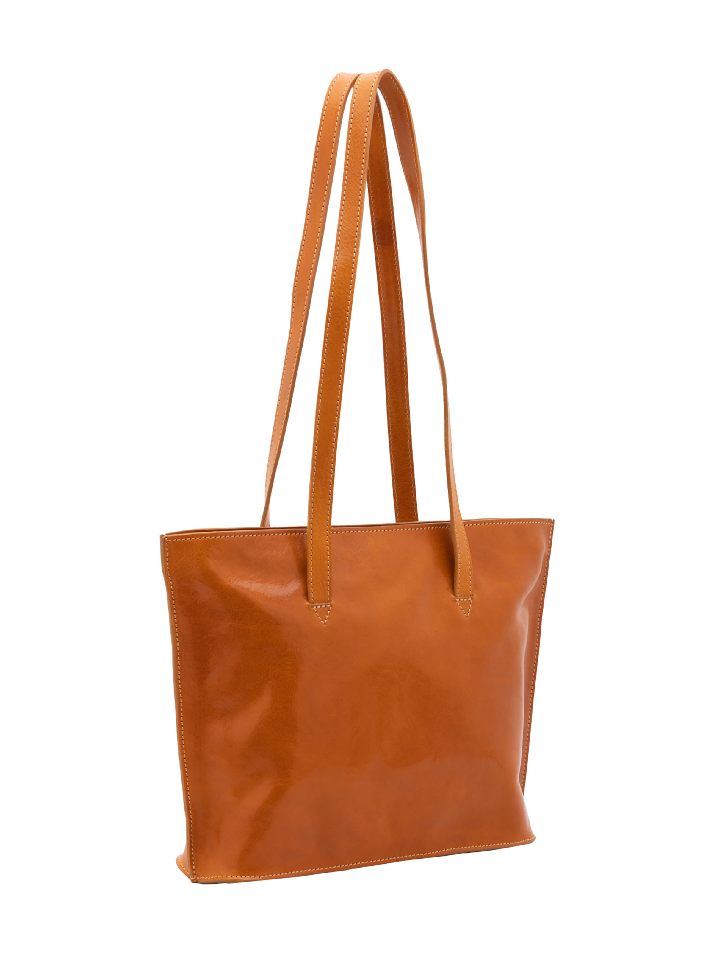 Borsa a spalla 'Borsa a Spalla Donna Pelle Vacchetta - Chiusura Zip Made in Italy' di I Fratelli in giallo
