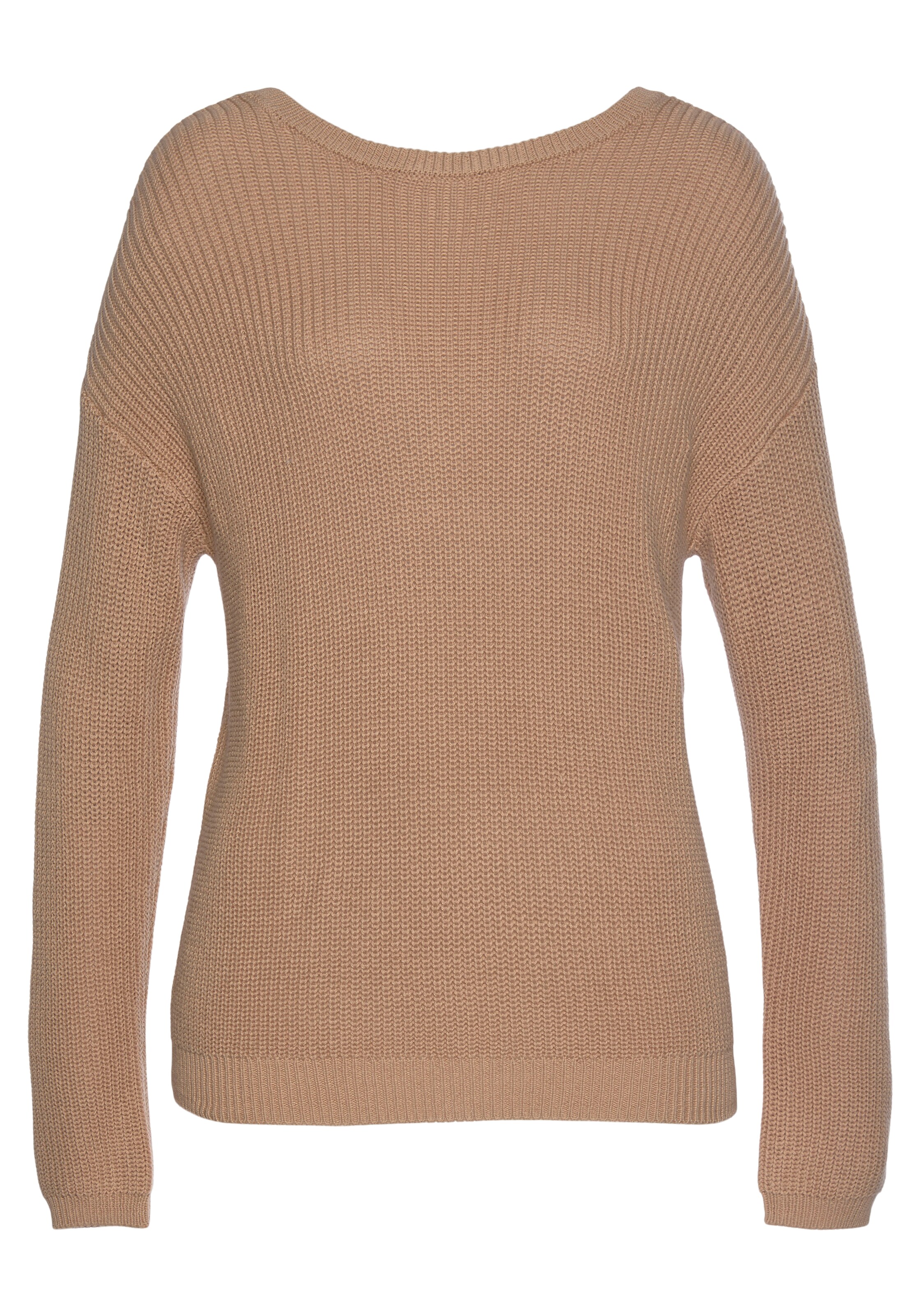 LASCANA Sweater in Beige: front
