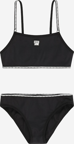 DKNY Bralette Bikini in Black: front