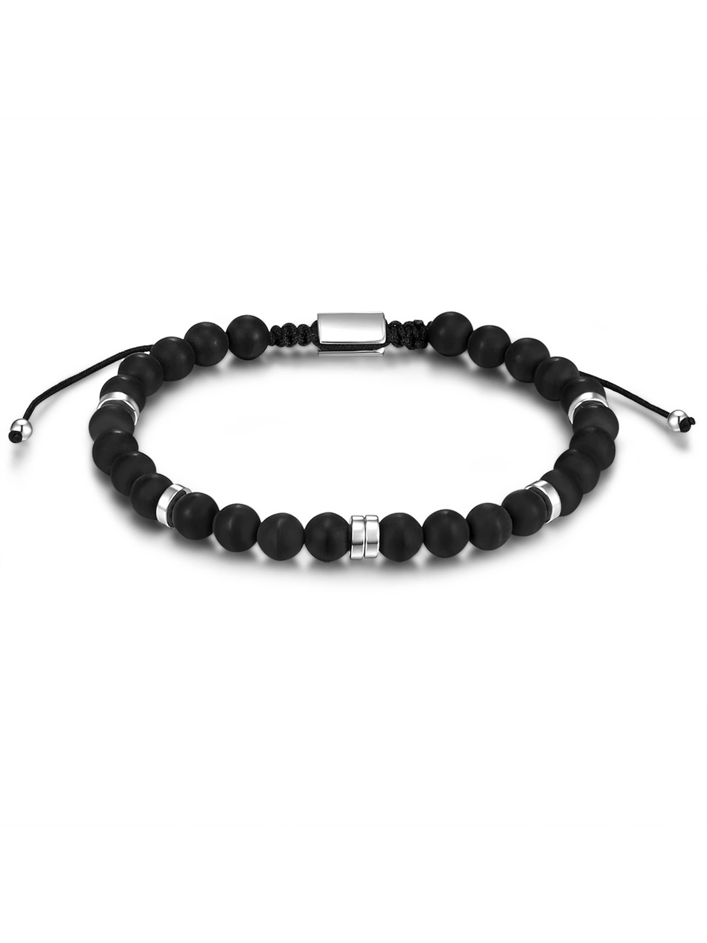 Männerglanz Armband in Zwart: voorkant