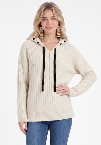 IZIA - Jersey en beige: frente