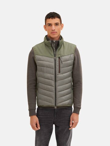 TOM TAILOR Bodywarmer in Groen: voorkant