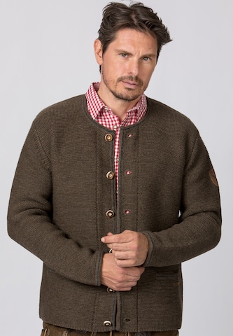 STOCKERPOINT Knitted Janker 'Amaro' in Brown: front