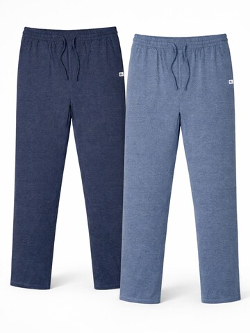 PANTONECLO Pyjama lang 'Pantoneclo Men’s Night Wear Long Pajama- 2 PCS' in Blauw: voorkant