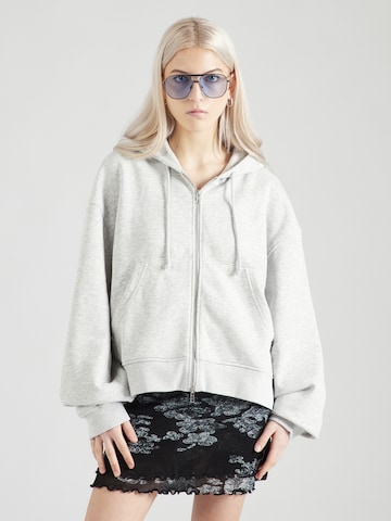 WEEKDAY Sweat jacket in Grey: front