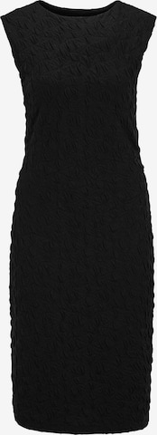 Robe fourreau MADELEINE en noir : devant