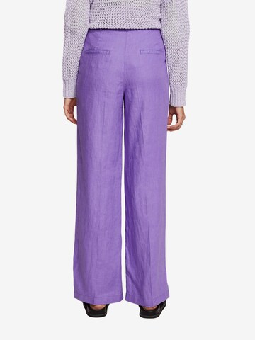 Wide Leg Pantalon à plis ESPRIT en violet