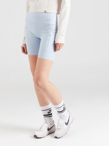 NIKE Skinny Sportshorts in Blau: predná strana