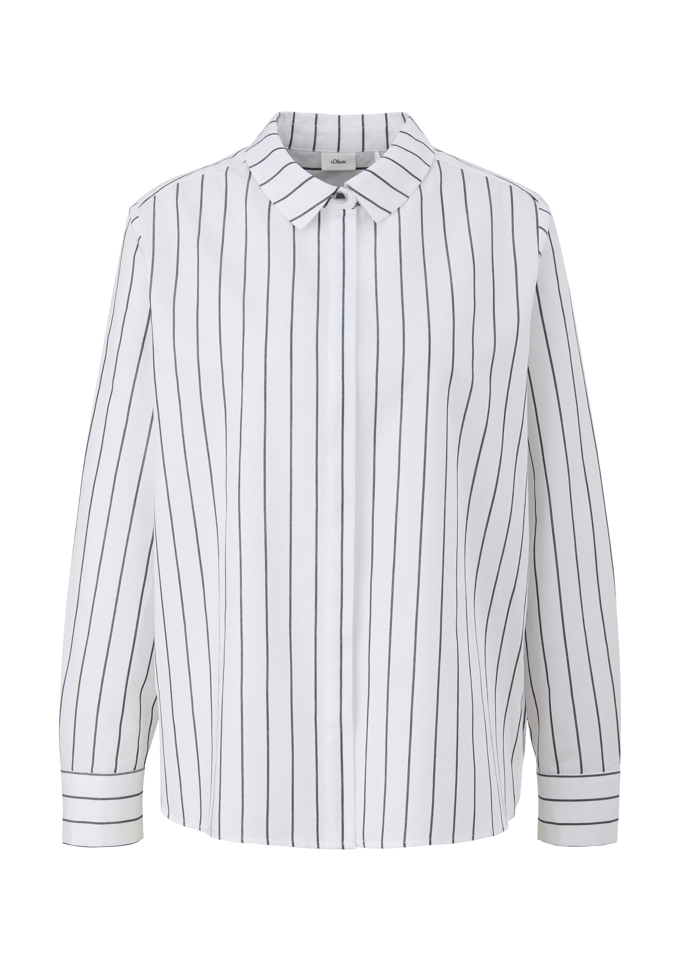 s.Oliver BLACK LABEL Bluse in L in graphit / weiß, Produktansicht