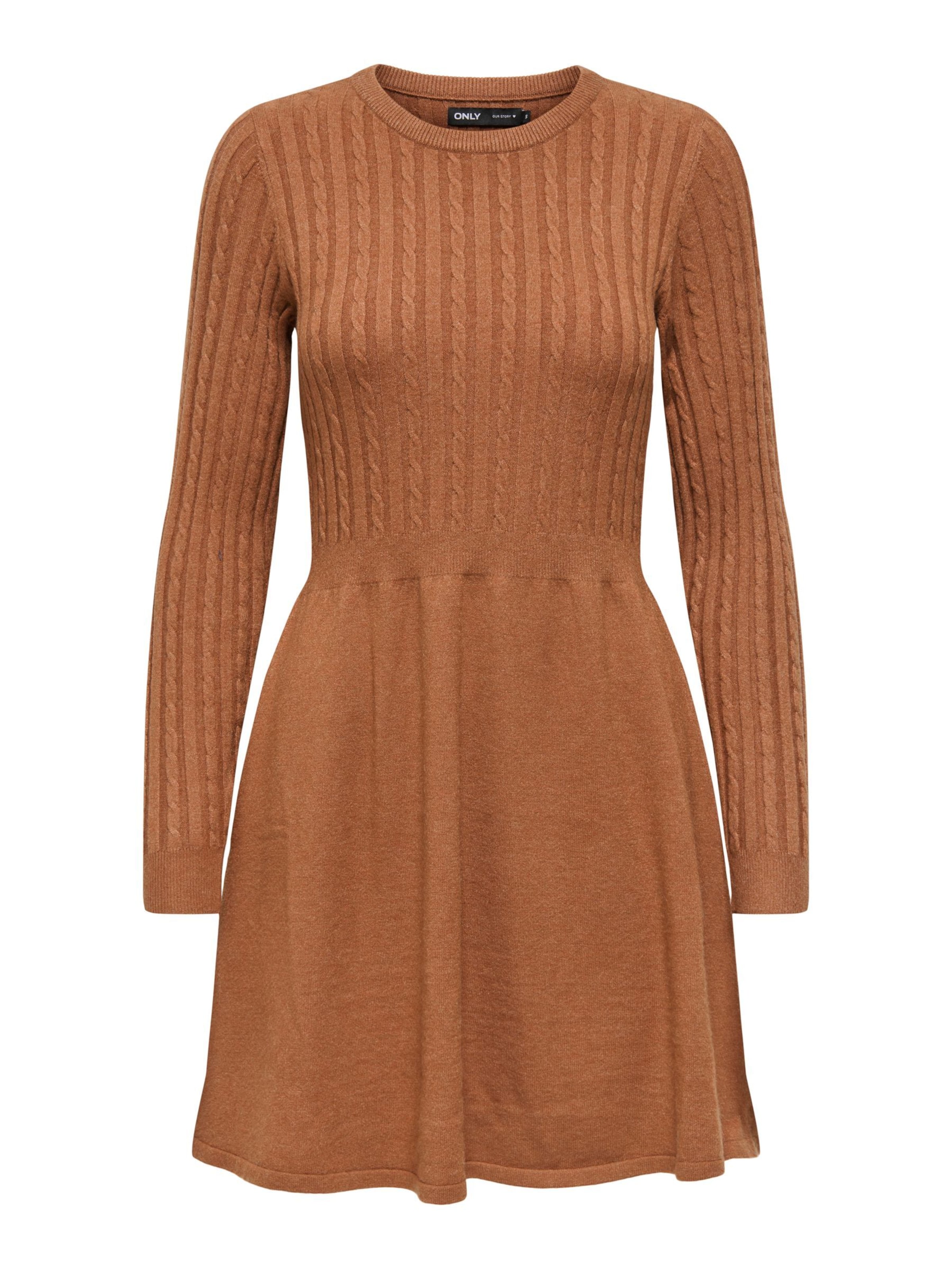 ONLY Strickkleid 'ONLFia' in braun, Produktansicht