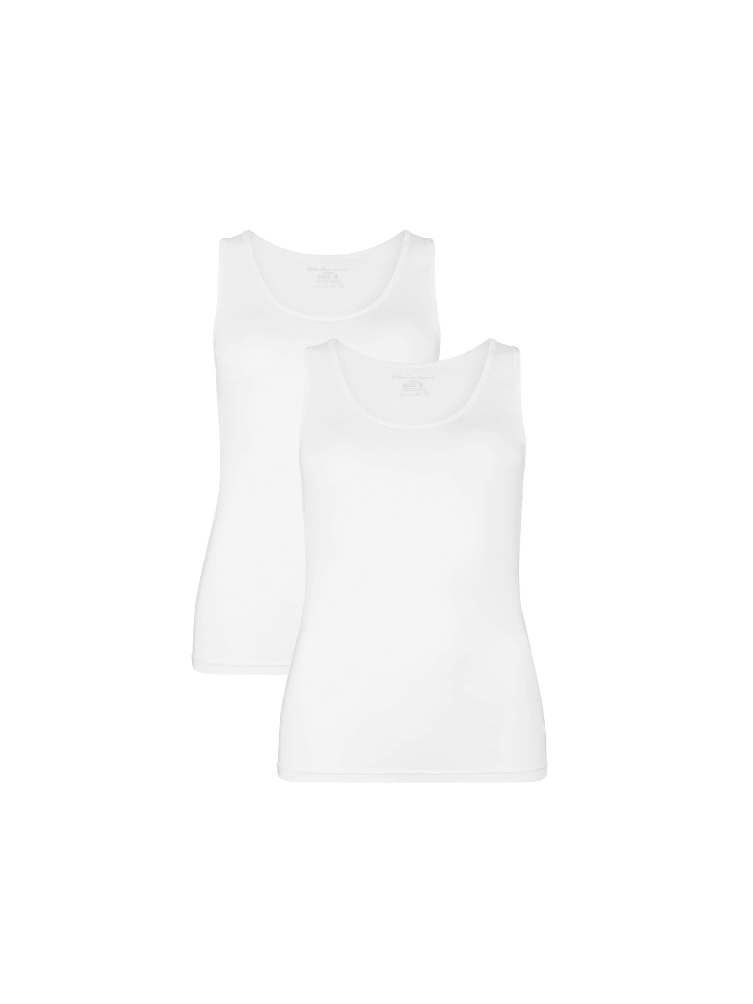 Bamboo basics Top 'Anna' in Wit: voorkant