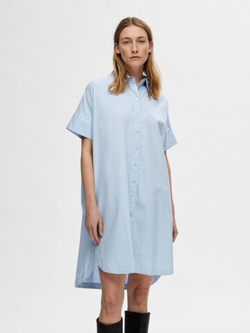 Robe-chemise SELECTED FEMME en bleu : devant