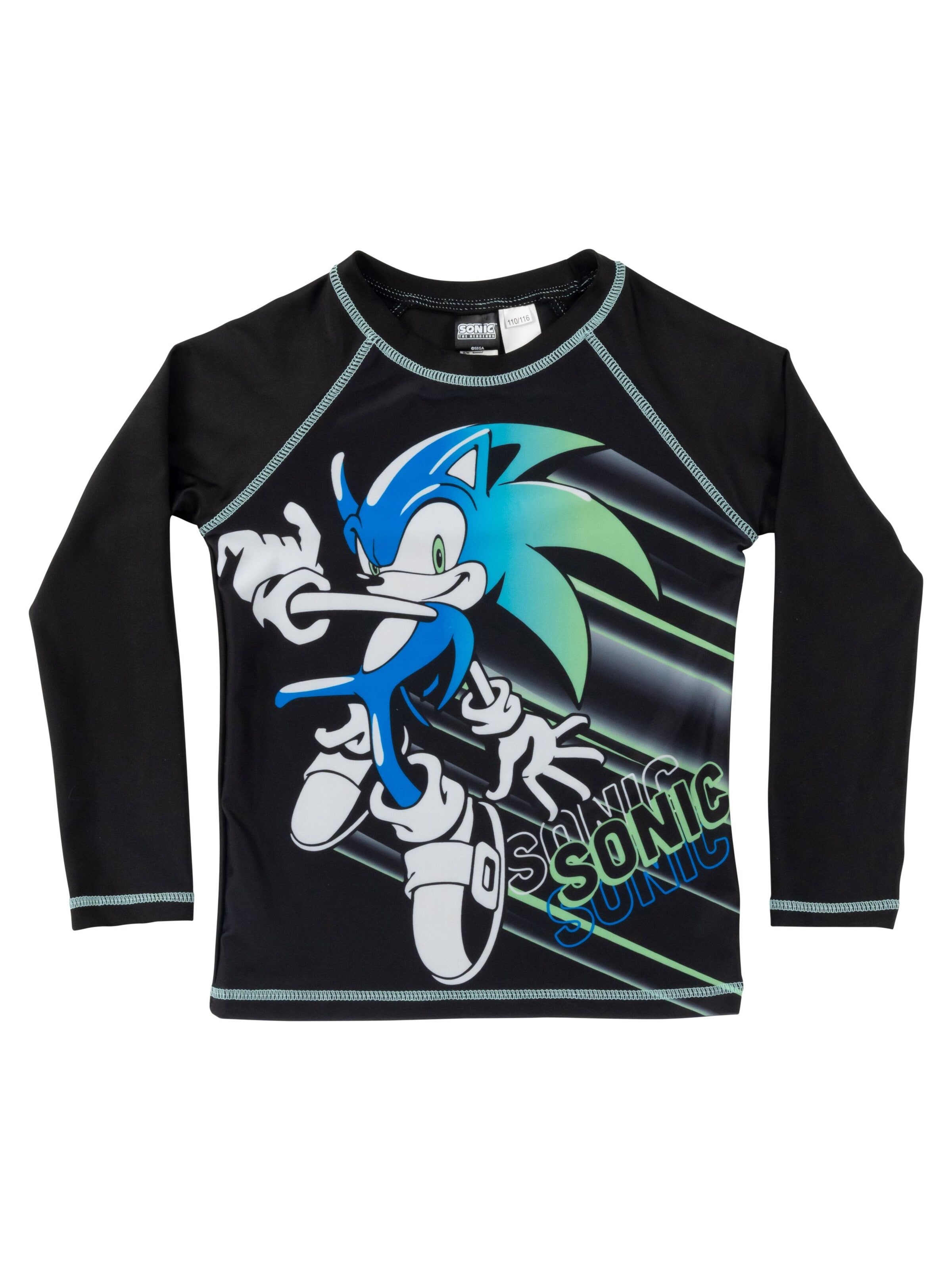 Sonic Sports swimwear 'The Hedgehog UV-Schutz 50+' in Black: front
