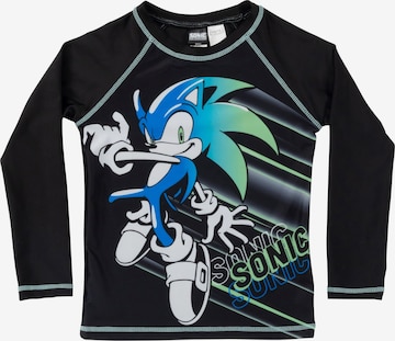 Sonic Athletic Swimwear 'The Hedgehog UV-Schutz 50+' in Black: front