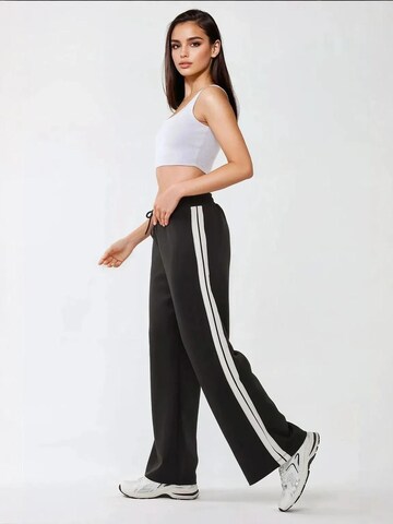Wide Leg Pantalon de sport Hiccup en noir