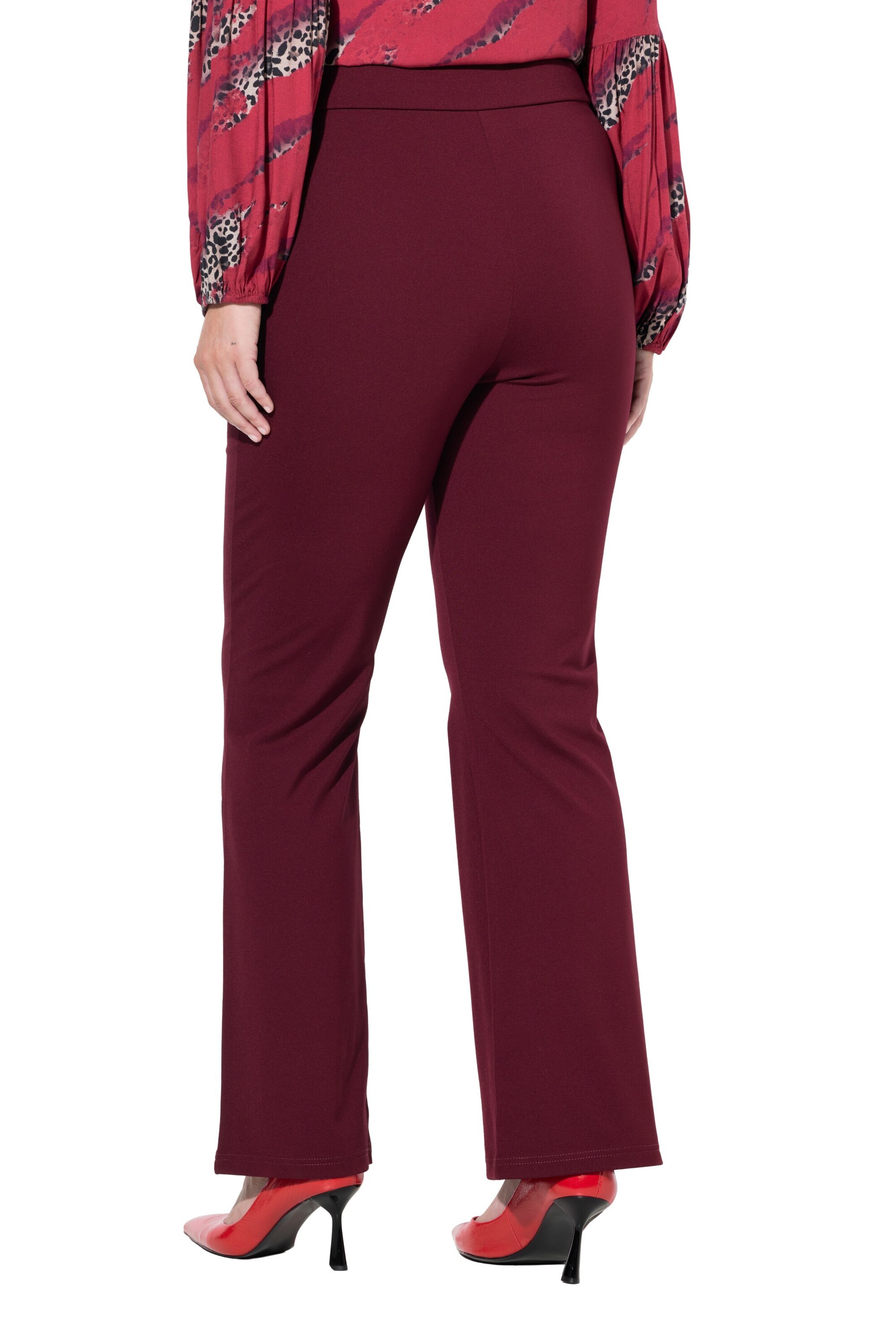 MIAMODA Flared Leggings in Red
