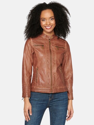 KOROSHI Between-Season Jacket in Brown: front