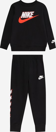 Nike Sportswear Sweatsuit in Grey / Fire red / Black / White, Item view