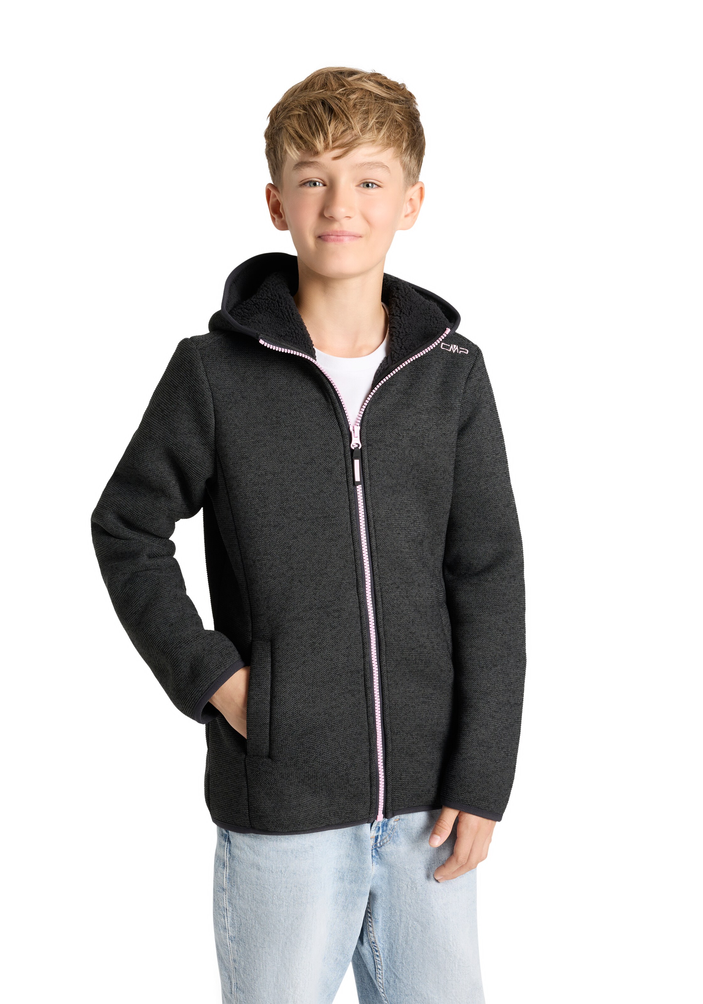 CMP Fleecejacke in Schwarz: Vorderseite