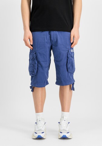 ALPHA INDUSTRIES Regularen Hlače | modra barva: sprednja stran
