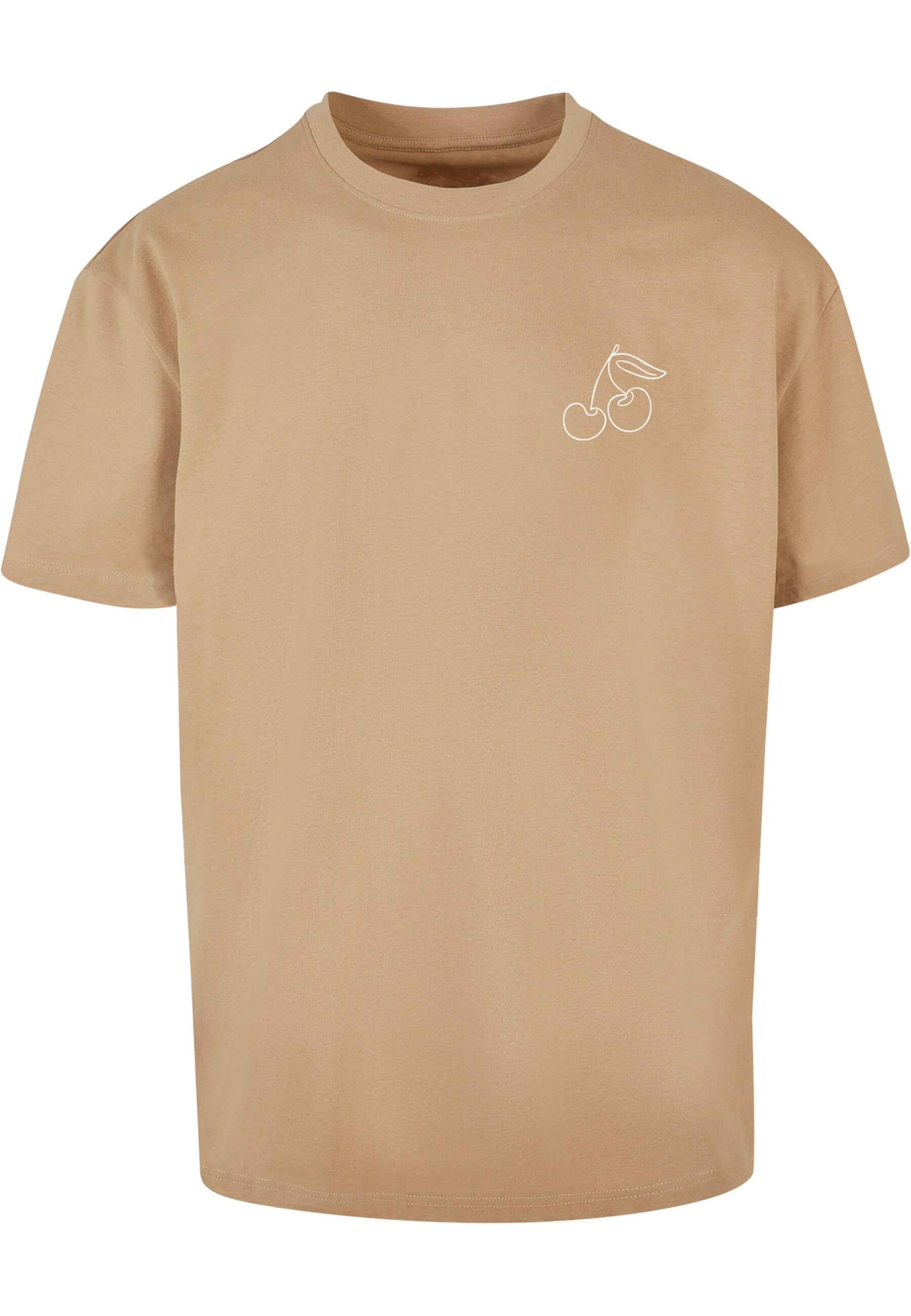 Merchcode Shirt 'Cherry' in Beige: Vorderseite