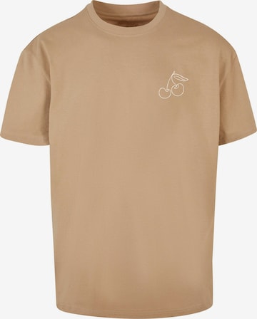 Merchcode Shirt 'Cherry' in Beige: voorkant