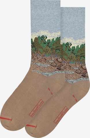 MuseARTa Sokken ' Vincent Van Gogh - Olivenbäume ' in Gemengde kleuren: voorkant