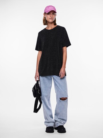 PIECES Oversized shirt 'Lina' in Zwart