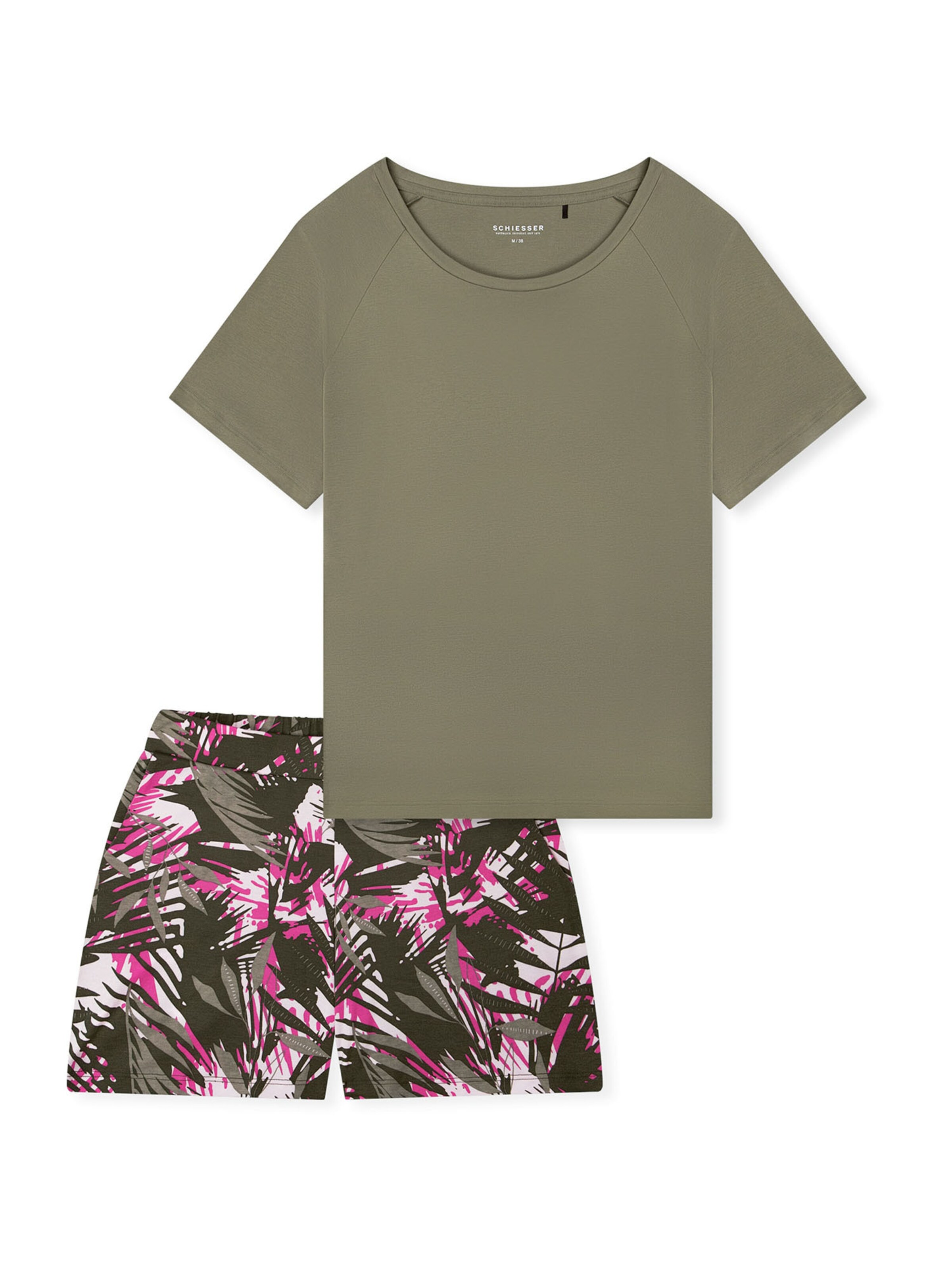 Pyjama ' Modern Nightwear ' SCHIESSER en vert : devant