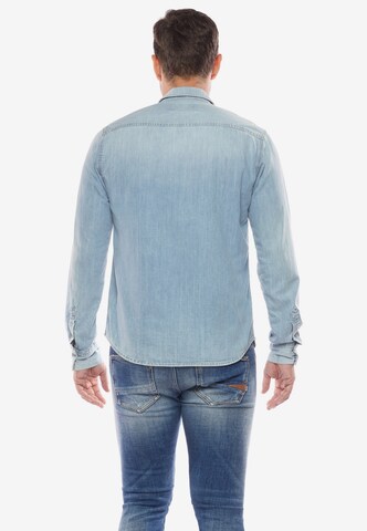 Le Temps Des Cerises Regular Fit Jeanshemd in Blau