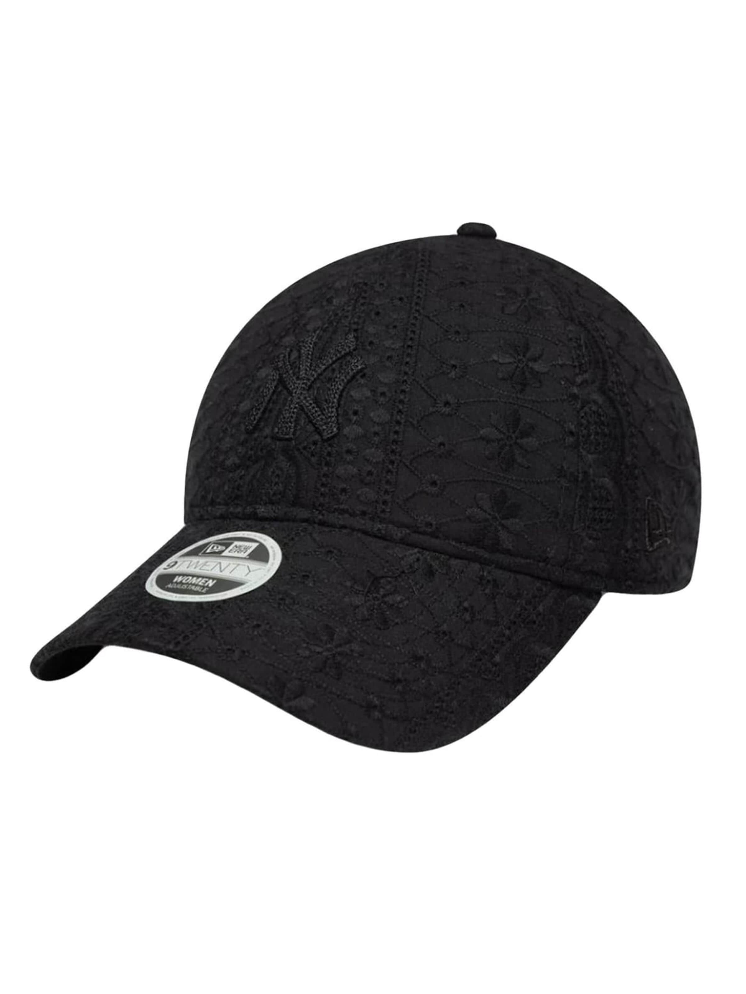 Cappello 'FEMALE BRODERIE 9TWENTY® NEW YORK YANKEES BLACK' di NEW ERA in nero: frontale