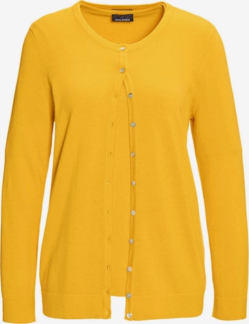 Goldner Strickjacke in Gelb: Vorderseite