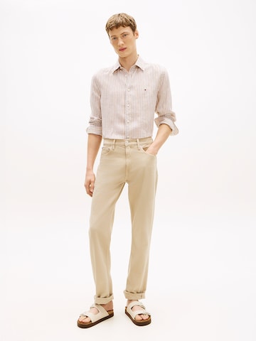 TOMMY HILFIGER Regular Fit Hemd in Beige