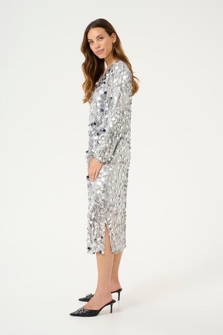Cream Dress 'Shine' in Silver