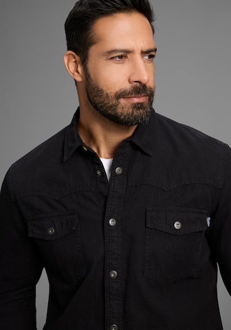 ARIZONA Comfort Fit Hemd in Schwarz