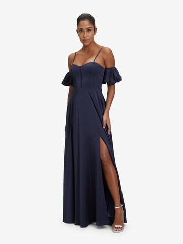 Robe de soirée Vera Mont en bleu : devant