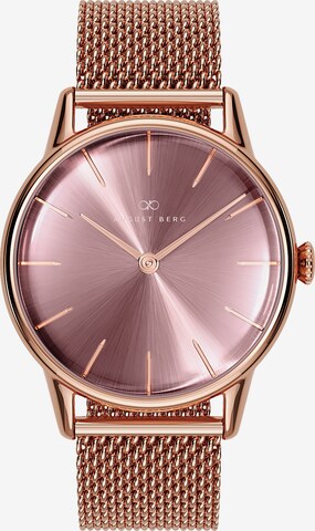 August Berg Analog Watch in Gold: front