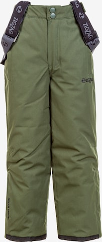 ZigZag Workout Pants 'SOHO' in Green: front