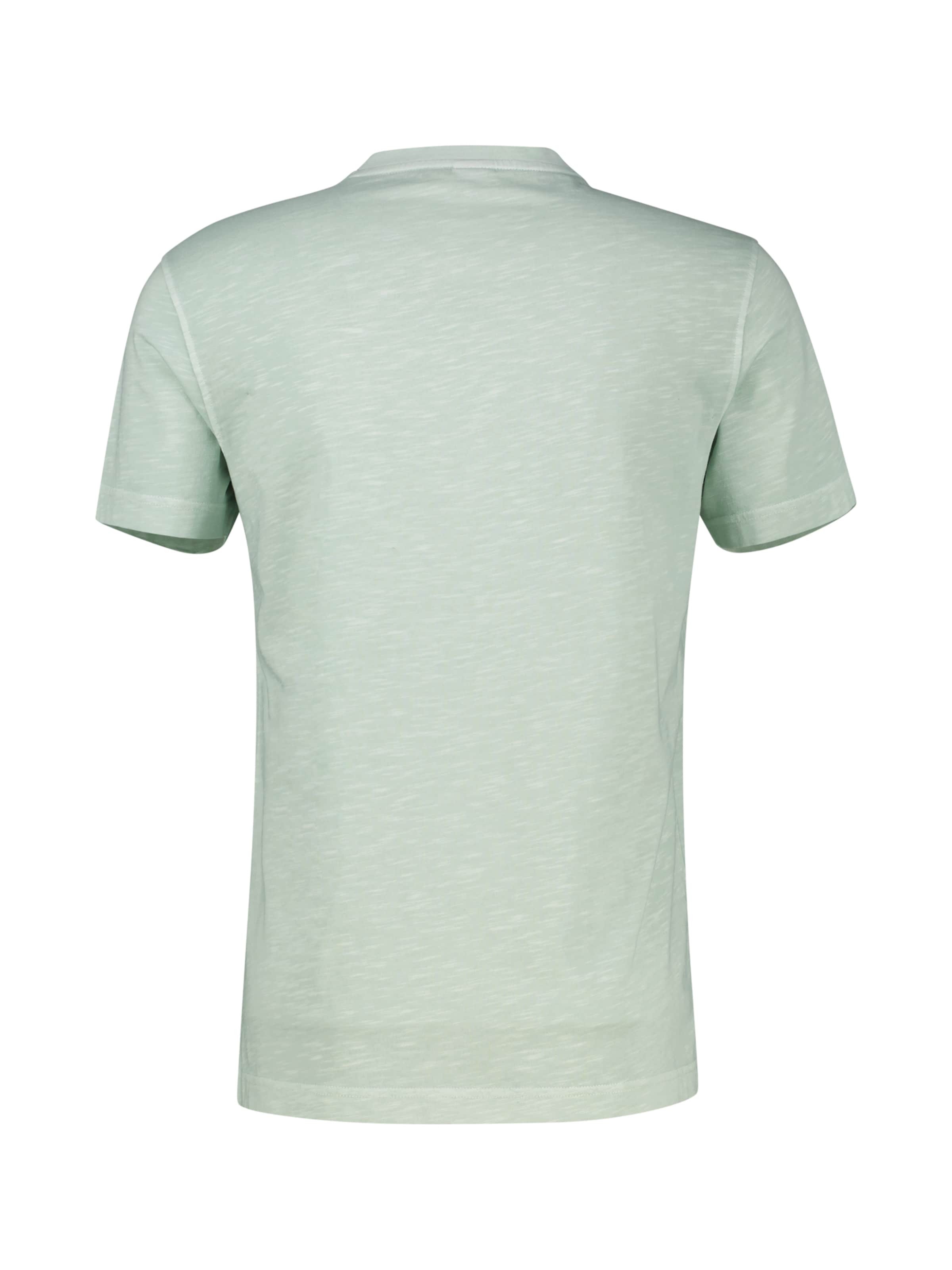 LERROS T-Shirt mit sportlichem V-Ausschnitt aus reiner Baumwolle in Grün