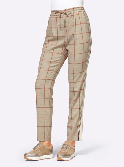 heine Hose in creme / kitt / rostbraun / karminrot, Produktansicht