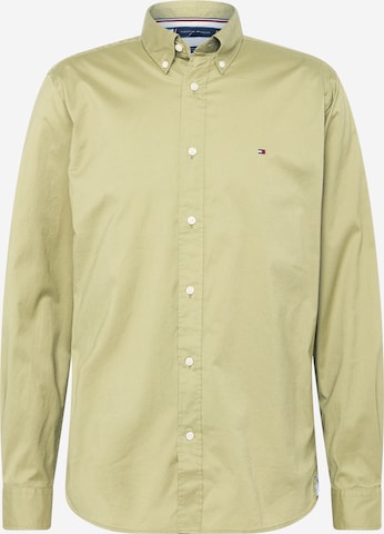 TOMMY HILFIGER - Ajuste regular Camisa en verde: frente